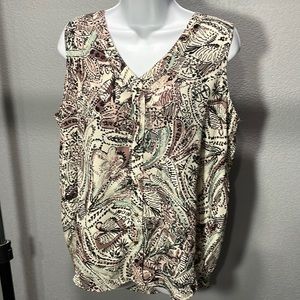NWT Maurice’s Madison paisley button down